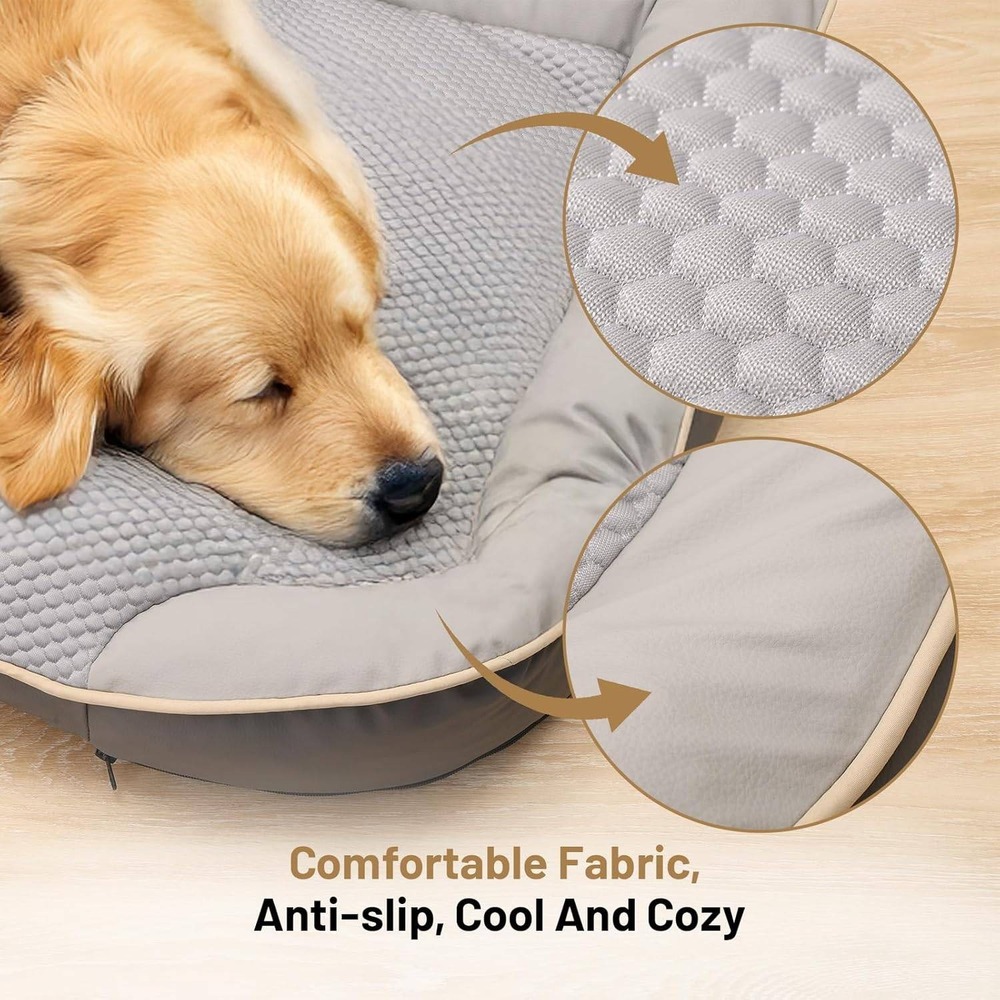 Premium Orthopedic Dog Bed Bolster Design Waterproof Washable- Size (24" x 29") - Picture 5 of 7